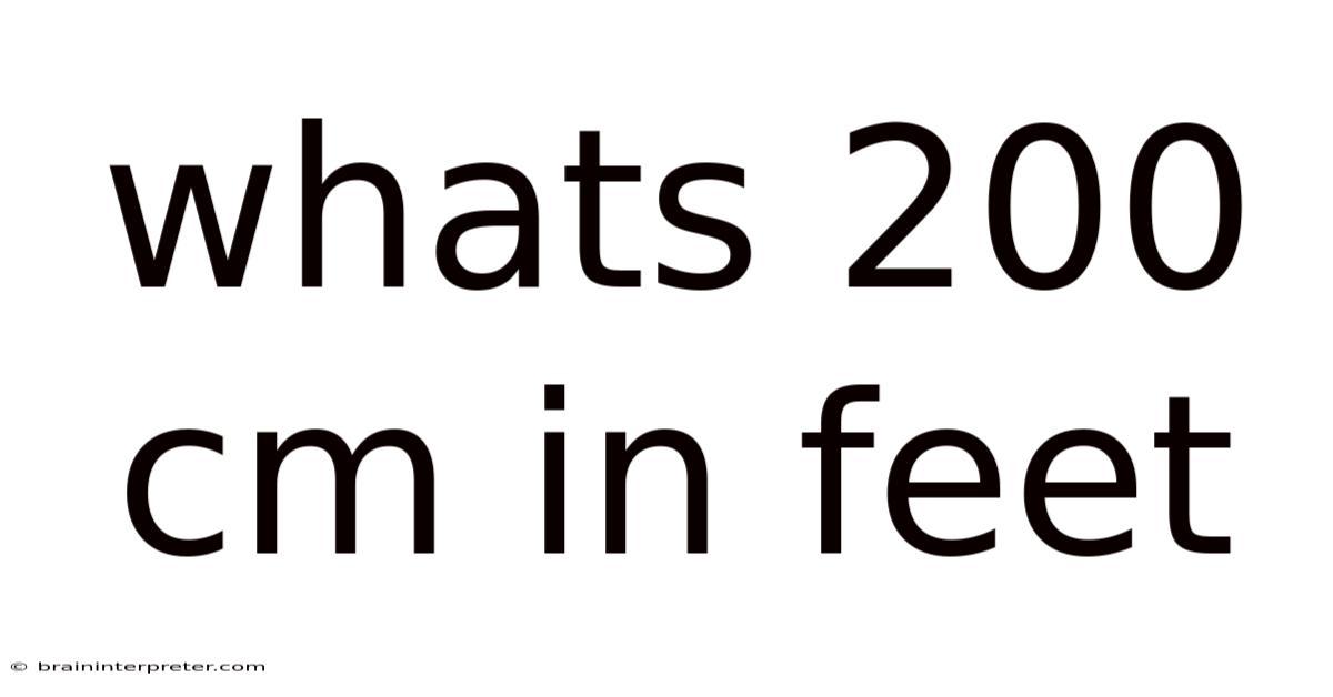 Whats 200 Cm In Feet