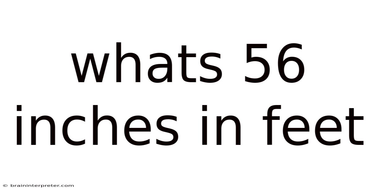 Whats 56 Inches In Feet